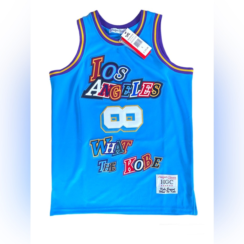 Kobe Bryant What The Kobe Basket Ball Jersey size Small Unisex Light Blue